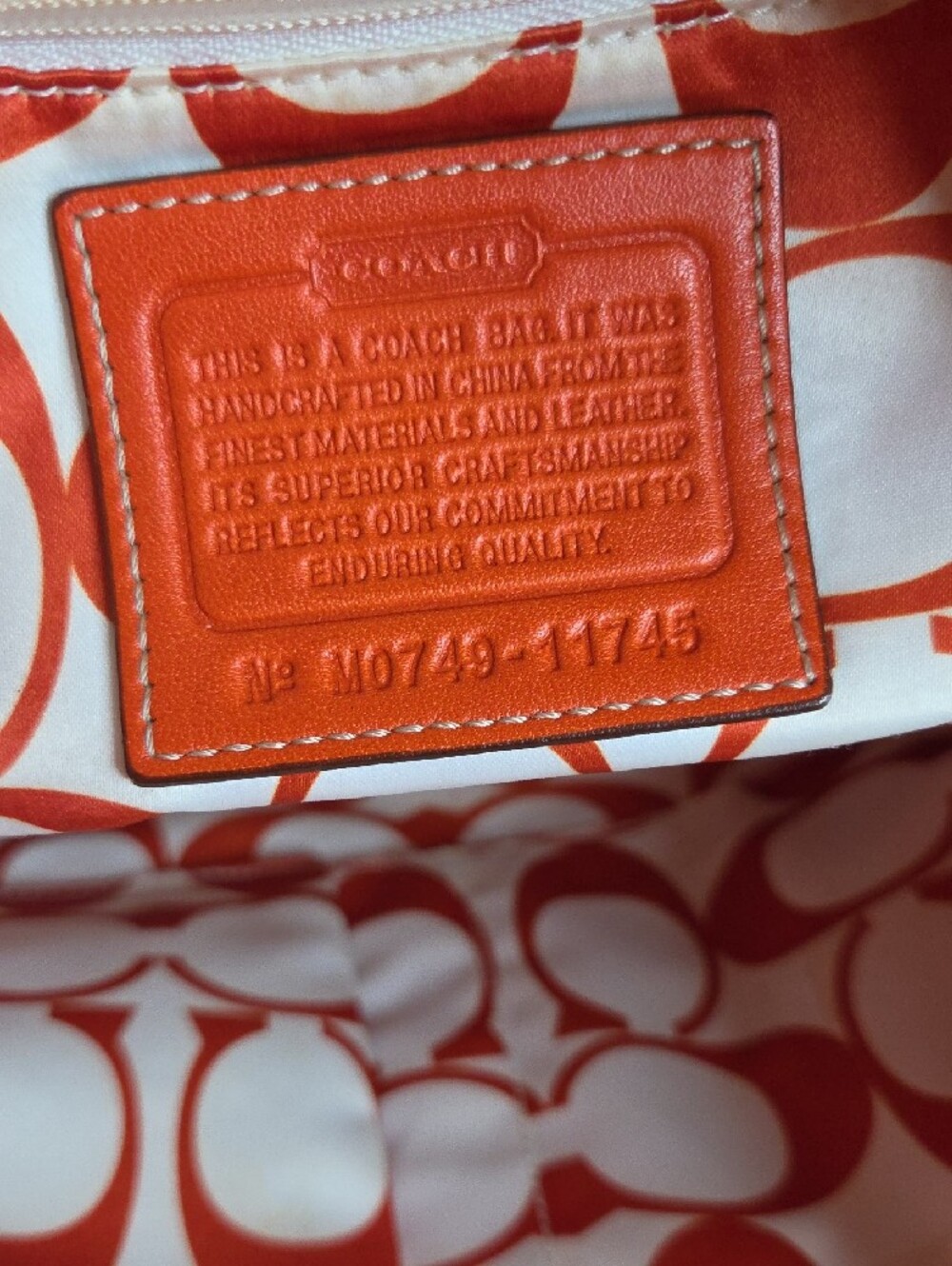 Coach Hamptons Satchel Tote Bag - Style 11745 - Picture 13 of 13